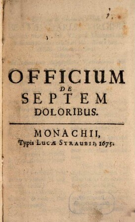 Officium de septem doloribus
