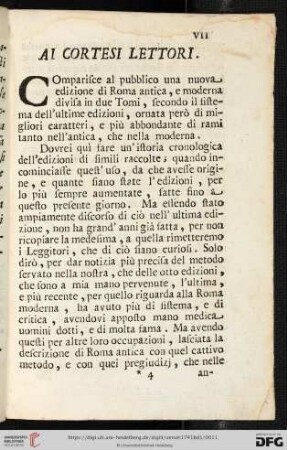 VII-XVI Al cortesi lettori