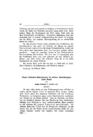 Unser höheres Schulwesen in seinen Beziehungen zum Haus (Schluß)