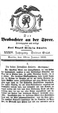 3. Stueck, 19. Januar 1835