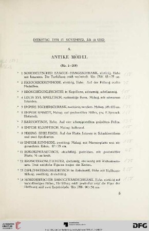 Antike Möbel (Nr.1-209)