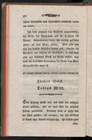 Fünftes Stück. Tobias Witt