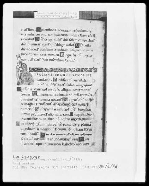 Psalter aus Werden — Zwei Initialen L, Folio 95verso