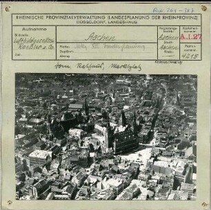 Aachen, Innenstadt mit Dom, Rathaus, Marktplatz