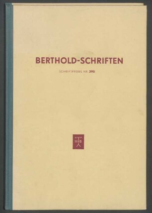 Berthold-Schriften, Schriftprobe Nr. 395