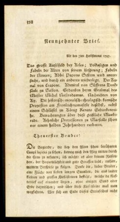 Neunzehnter Brief