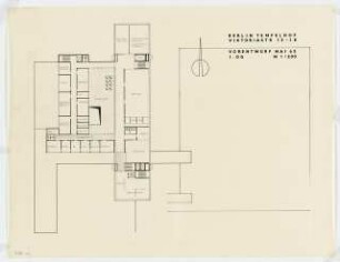 UFA Viktoriastraße 13-18, Berlin-Tempelhof: Grundriss 1. Obergeschoss 1:200