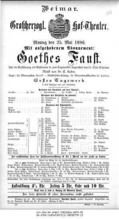 Faust. Erstes Tagewerk