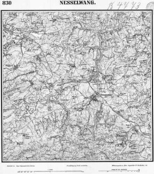 830 Nesselwang [Topographische Karte von Bayern 1:25.000 (Positionsblätter)]