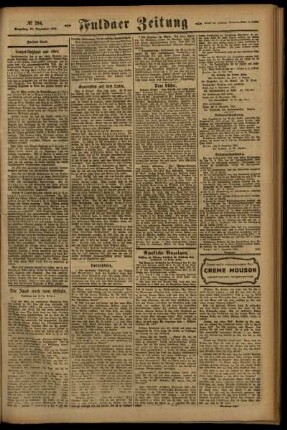 Zweite Ausgabe vom Samstag, den 10. Dezember 1921.