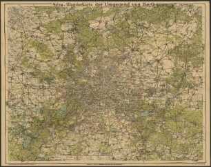 Silva-Wanderkarte der Umgegend von Berlin