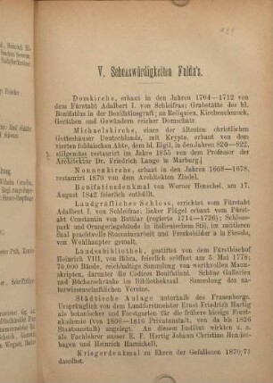V. Sehenswürdigkeiten Fulda's
