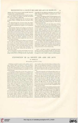 L'exposition de La Société des Amis des Arts de Bordeaux, [1]
