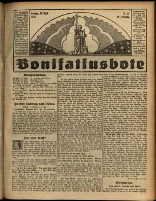Erste Ausgabe vom Sonntag, den 10. April 1932.