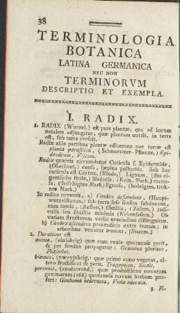 I. Radix