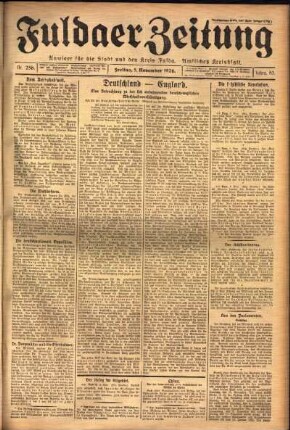 Ausgabe vom Freitag, den 05. November 1926.