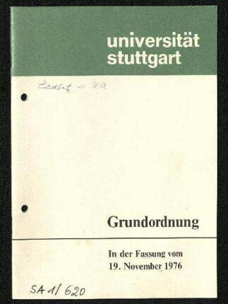 Grundordnung der Universität Stuttgart (1976)