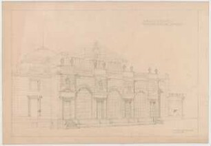 Thiersch, Friedrich von; Wiesbaden; Kurhaus - Südfassade (Perspektive)