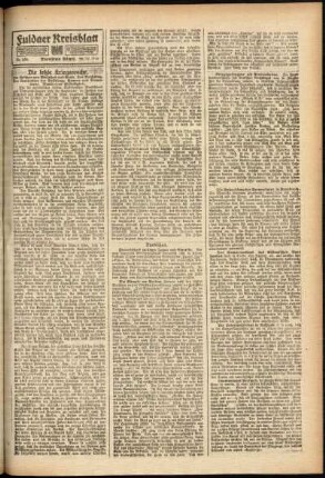 Zweite Ausgabe vom Samstag, den 28. Oktober 1916.