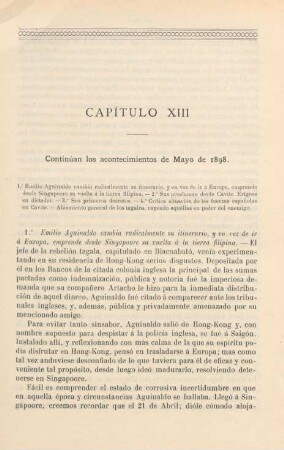 Capítulo XIII. Continúan los acontecimientos de Mayo de 1898