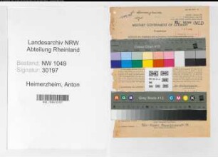 Entnazifizierung Anton Heimerzheim , geb. 23.03.1899 (Arzt)