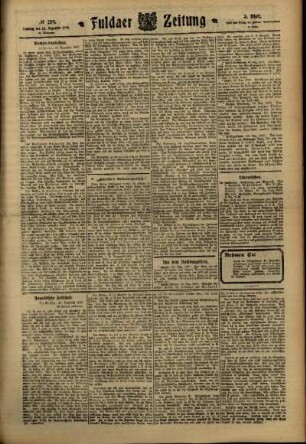 Dritte Ausgabe vom Samstag, den 17. Dezember 1910.