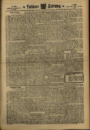 Dritte Ausgabe vom Samstag, den 17. Dezember 1910.