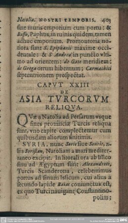 Caput XXIII. De Asia Turcorum Reliqua