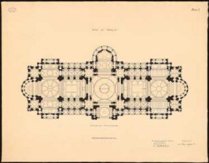 Berliner Dom Schinkelwettbewerb 1884: Gewölbegrundriss