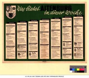 Originaltitel: Was bietet Altenburg in dieser Woche 15. Januar bis 21. Januar 1951