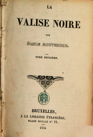 La valise noire : Par Émile Souvestre, 2