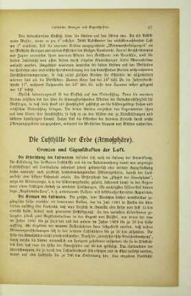 Die Lüfthülle der Erde (Atmosphäre)