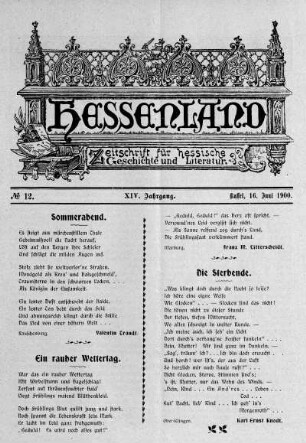 No. 12, 16. Juni 1900