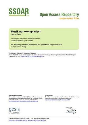 Musik nur exemplarisch