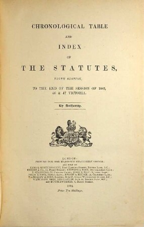The Public general statutes : passed in the ... years of the reign of her Majesty Queen Victoria. [1883a]