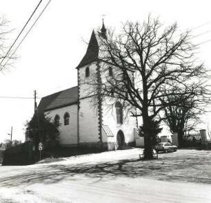 Eula (Kreis Borna). Dorfkirche (15. Jh.). Ansicht von Nordwesten