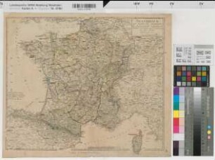 Weltatlas Frankreich 1829/30 50 dt. Meilen = 7,8 cm 39 x 46 J. C. Hinrichsche Buchhandlung, Leipzig Benkhausen