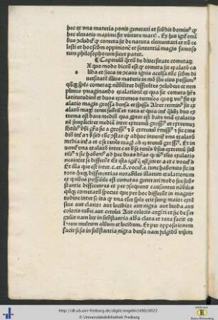 Capitulum quartum de diversitate cometarum.