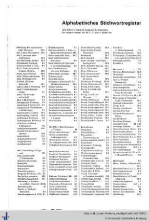 Alphabetisches Stichwortregister.