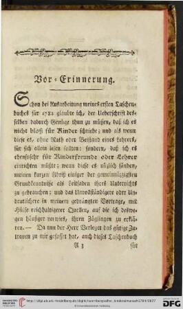 Vor-Erinnerung