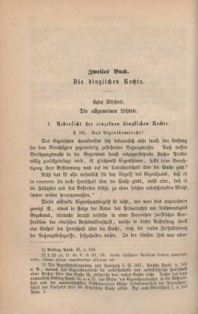 Zweites Buch. Die dinglichen Rechte.