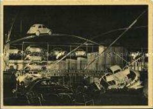 Blick in die VW-Halle der Frankfurter Automobilausstellung 1951