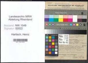 Entnazifizierung Heinz Hartisch , geb. 10.03.1904 (Jurist)