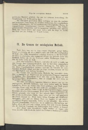 IV. Die Grenzen der ontologischen Methode