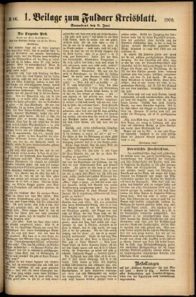 Zweite Ausgabe vom Samstag, den 09. Juni 1900.