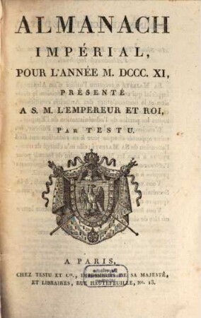 Almanach impérial : annuaire. 1811