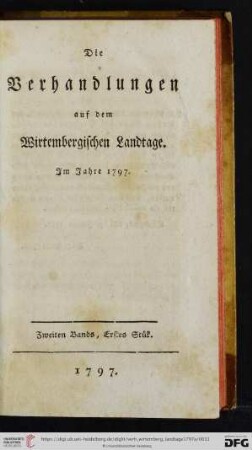 Die Verhandlungen auf dem wirtembergischen Landtage