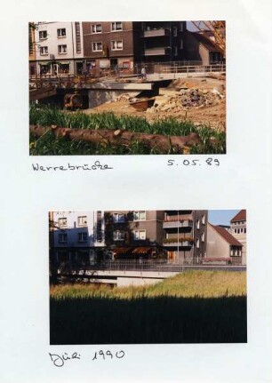 Umbau der B239 vorher - nachher. Bundesbahnbrücke Paulinenstraße. Kreuzung Wotanstraße, Industriestraße
