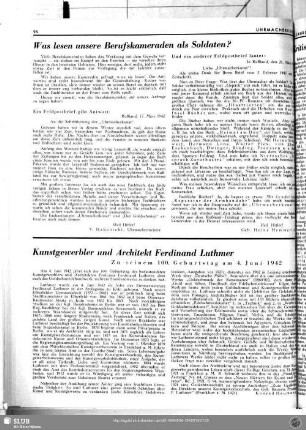 Kunstgewerbler und Architekt Ferdinand Luthmer