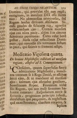 113-118, Meditatio Vigesima quarta
